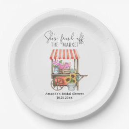 Plato De Papel Flor Carro Ducha de novia