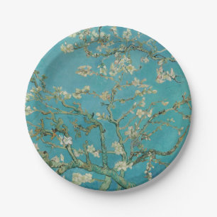 Plato De Papel Flor de Almendro, Pintura al Óleo, Vincent Van Gog
