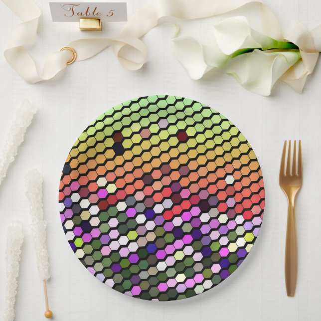 PLATO DE PAPEL FLOR DE CAMPO (Boda)