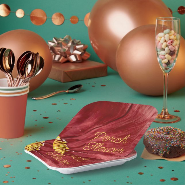 Plato De Papel Flor de cerdo / Original / (Multi)