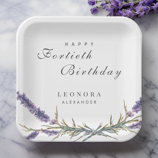 Plato De Papel Flor de lavadora acuarela CUALQUIER cumpleaños hit (Subido por el creador)