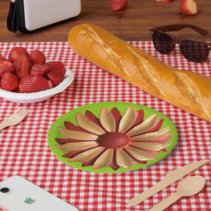 Plato De Papel Flor de margarita - Boda de jardín de primavera fl