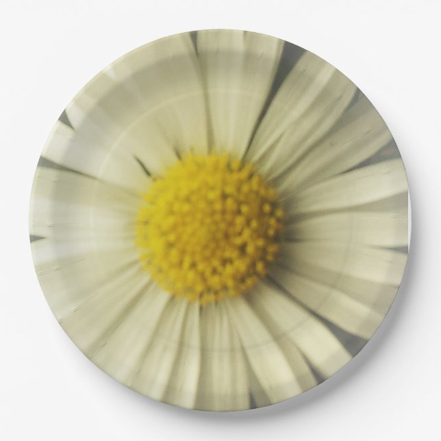 Plato De Papel Flor de primavera (Anverso)