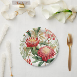 Plato De Papel Flor de protección nativa australiana II
