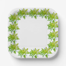 Flor floral verde suave y elegante