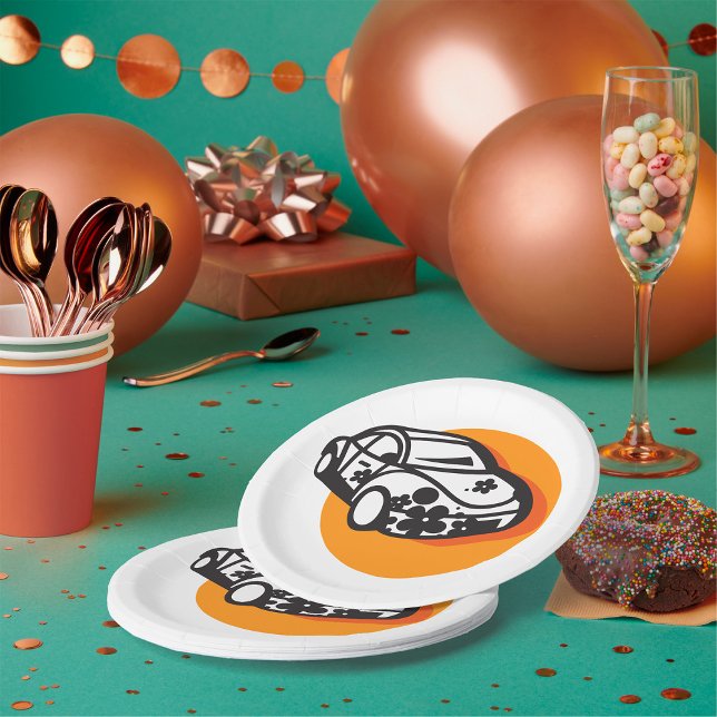 Plato De Papel Flor Power Car Curte Hippie Style (Subido por el creador)