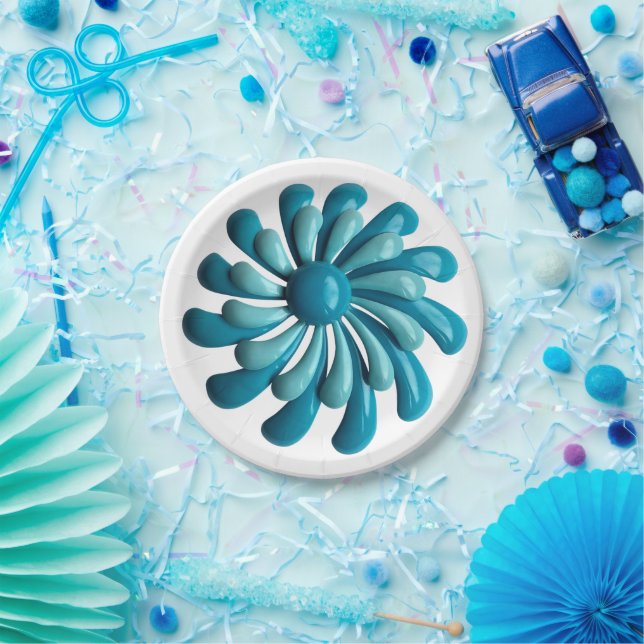 Plato De Papel Flor retro - Boda de jardín de verano de primavera (Fiesta)