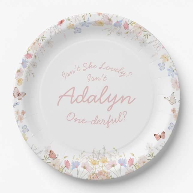 Plato De Papel Flor silvestre no es una maravillosa plancha de pa (Anverso)