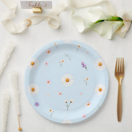 Plato De Papel Floraciones de Lila