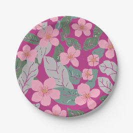 Plato De Papel Floral