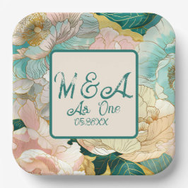 Plato De Papel Floral