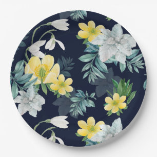 Plato De Papel Floral