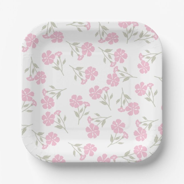 Plato de papel floral (Anverso)