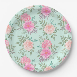 Plato De Papel Floral