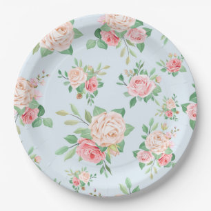 Plato De Papel Floral