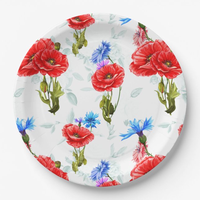 Plato De Papel Floral (Anverso)