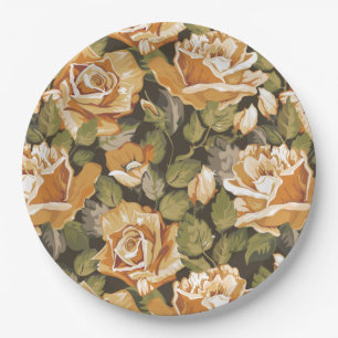 Plato De Papel Floral
