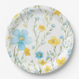 Plato De Papel Floral