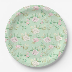 Plato De Papel Floral
