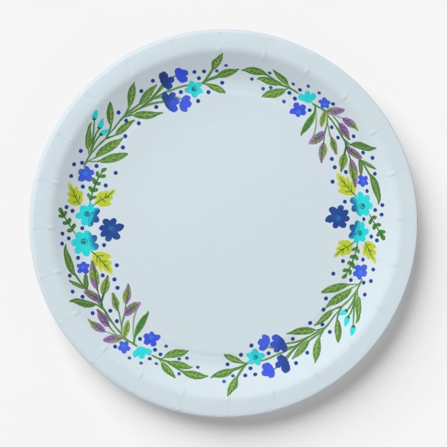 Plato De Papel Floral (Anverso)