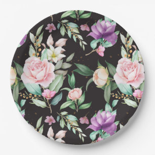 Plato De Papel Floral