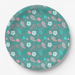 Plato De Papel Floral