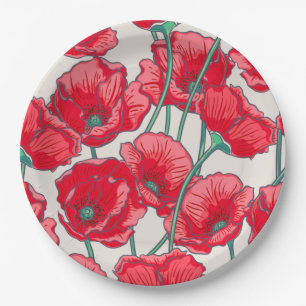 Plato De Papel Floral