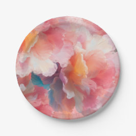 Plato de papel floral