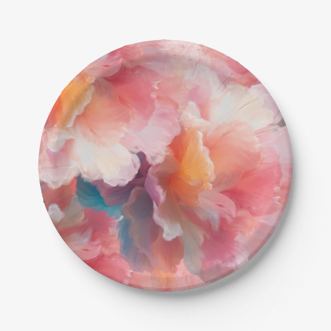 Plato de papel floral (Anverso)