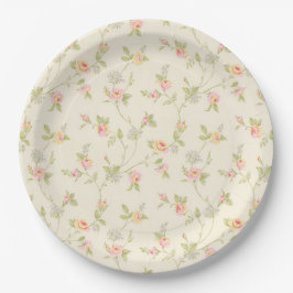 Plato De Papel Floral