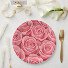 Plato de papel floral boda/ ducha nupcial