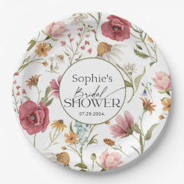 Plato De Papel Floral Bridal Shower