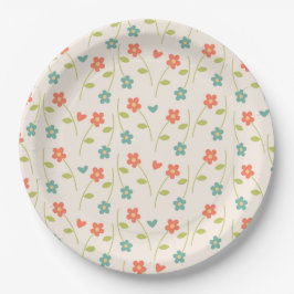 Plato De Papel Floral Daisies