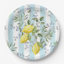 Floral de Flor de Limón Italiano Franja Mediterrán