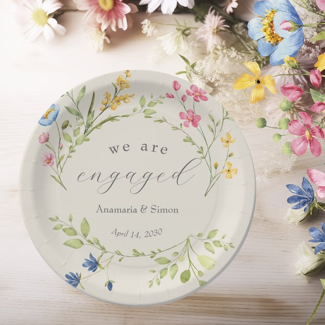 Plato De Papel Floral de jardín somos Fiestas comprometidos (Subido por el creador)