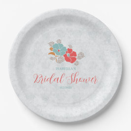 Plato De Papel "Floral Elegance" Collection 