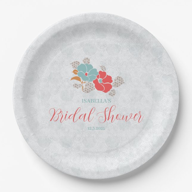 Plato De Papel "Floral Elegance" Collection  (Anverso)