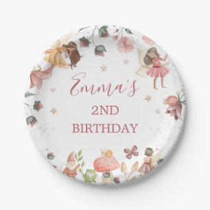 Plato De Papel Floral Fairies Girls Birday Party Paper Plate