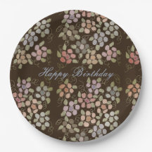 Floral pastel con marrón