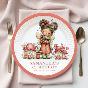 Plato de Papel Floral Rosa Cumpleaños 4 Harmony Fa