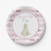 Floral Tribal Teepee Wild One First Birthday
