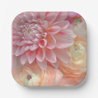 Plato De Papel Florales Soñadoras