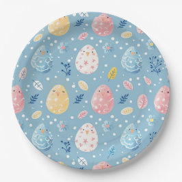 Plato De Papel Florecer de primavera Pascua 8