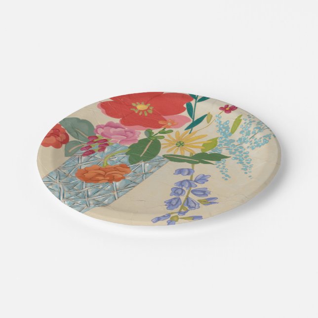 Plato De Papel Florecimiento de primavera II (Angular)