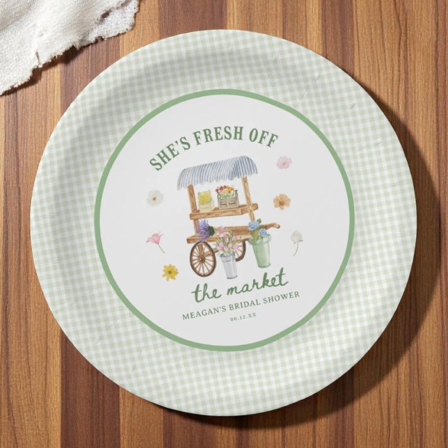 Plato De Papel Florería Fresca Fuera del Mercado Despedida de Sol (Subido por el creador)