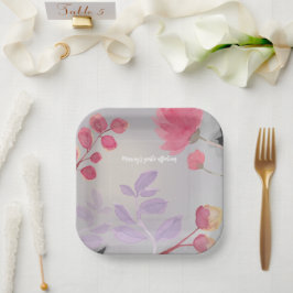 Plato De Papel Flores