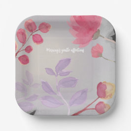 Plato De Papel Flores