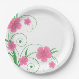 Plato De Papel Flores