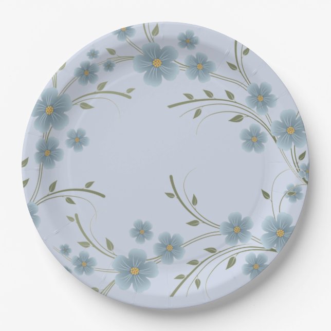 Plato De Papel Flores (Anverso)