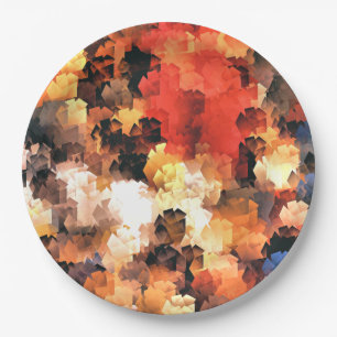 PLATO DE PAPEL FLORES